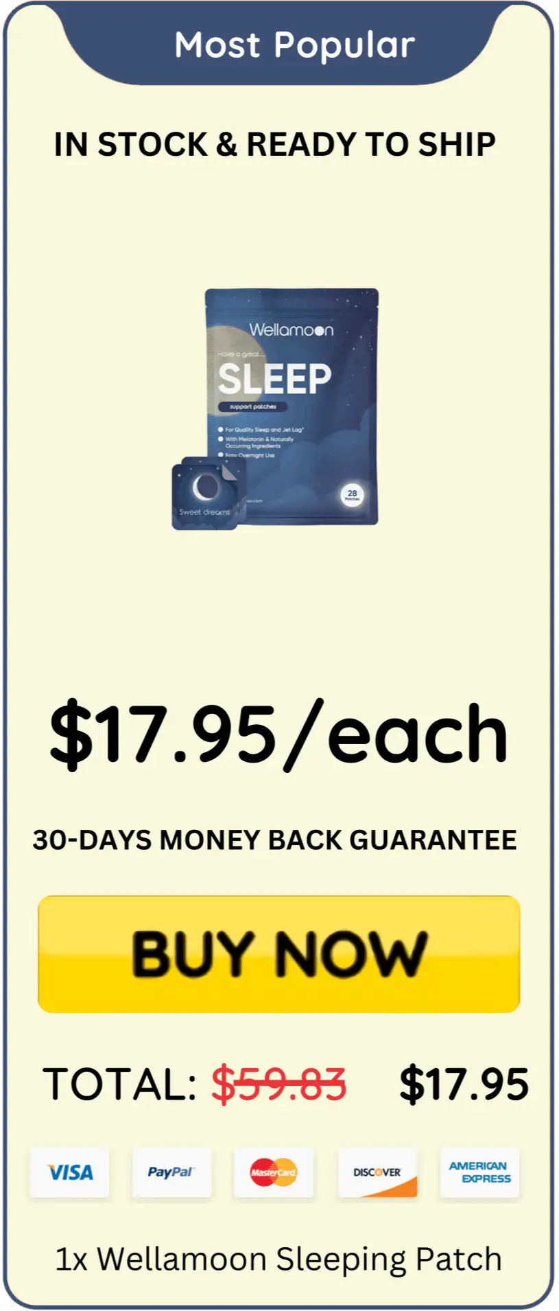 Wellamoon Sleeping Patch best offer package price